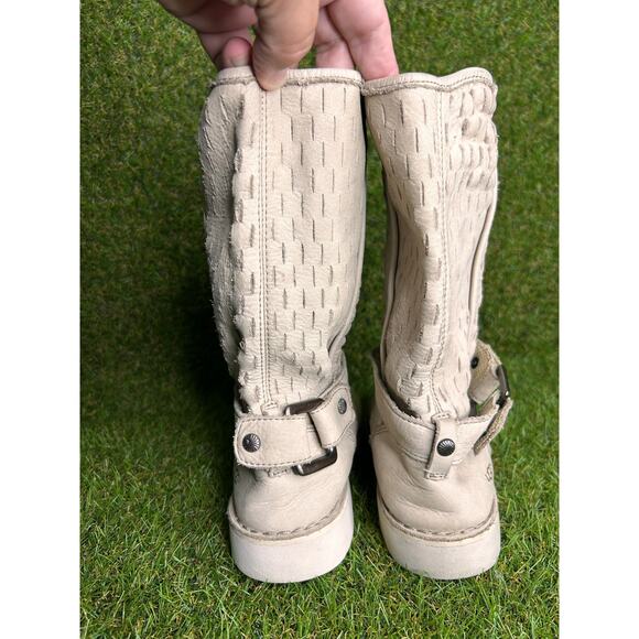 Ugg Shani‎ Perforated Leather Mid-Calf Slip On Boots 5.5 - Picture 6 of 13